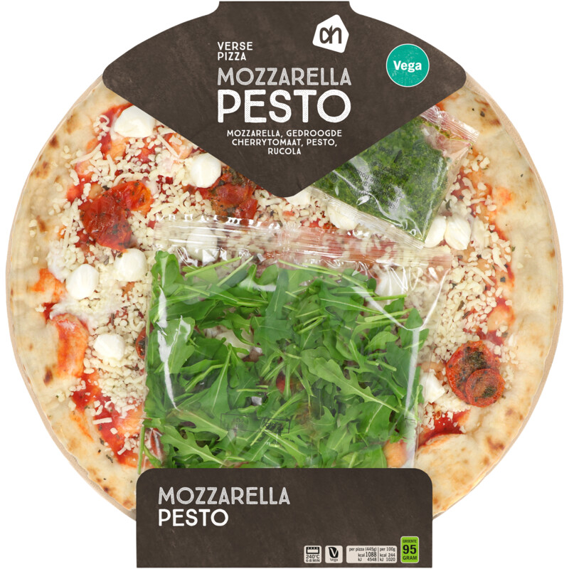 Een afbeelding van AH Pizza mozzarella pesto