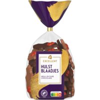 Een afbeelding van AH Excellent Hulstblaadjes melk- en pure chocolade