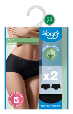 pdp-image-Sloggi Dames midi 2-pack zwart maat 46