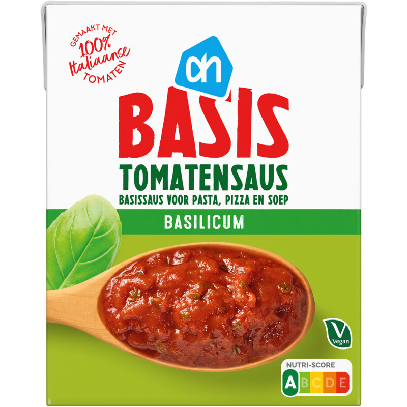 Een afbeelding van AH Basis tomatensaus basilicum