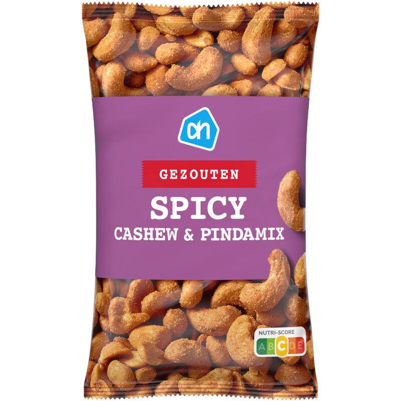 Een afbeelding van AH Spicy cashew & pindamix gezouten