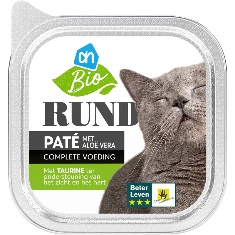 Een afbeelding van AH Biologisch Pate met rund met aloe vera