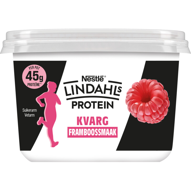 Een afbeelding van Lindahls Protein kvarg framboossmaak