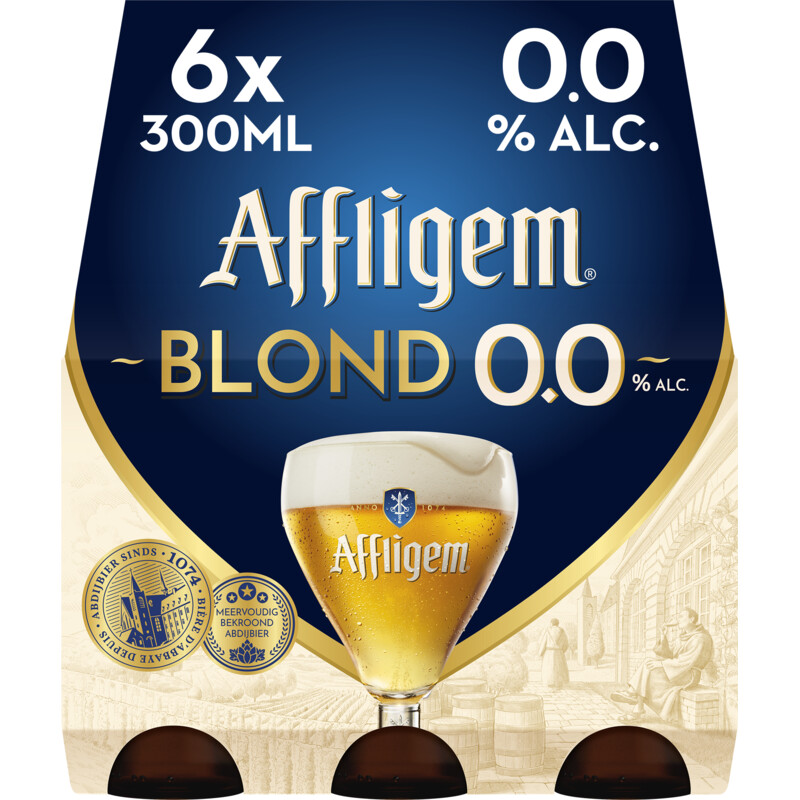 Een afbeelding van Affligem Blond 0.0 abdijbier 6-pack