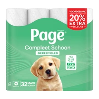 Page Compleet schoon gerecycled toiletpapier