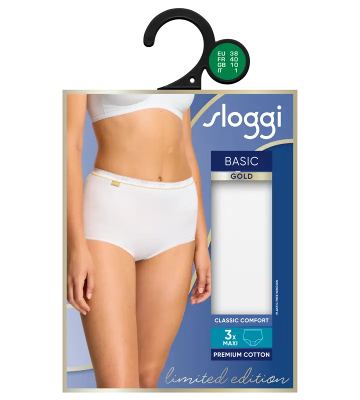 Basic maxi wit maat 42 3-pack