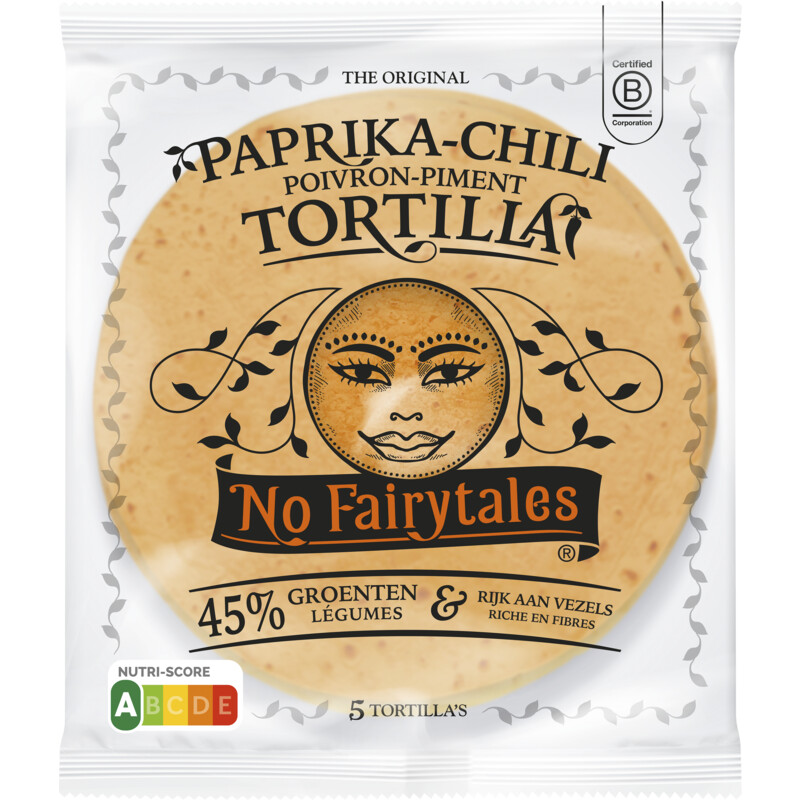 Een afbeelding van No Fairytales Paprika & chili tortilla