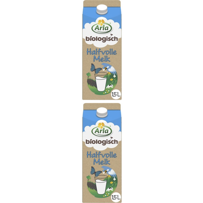 Een afbeelding van Arla Biologisch halfvolle melk 2-pack