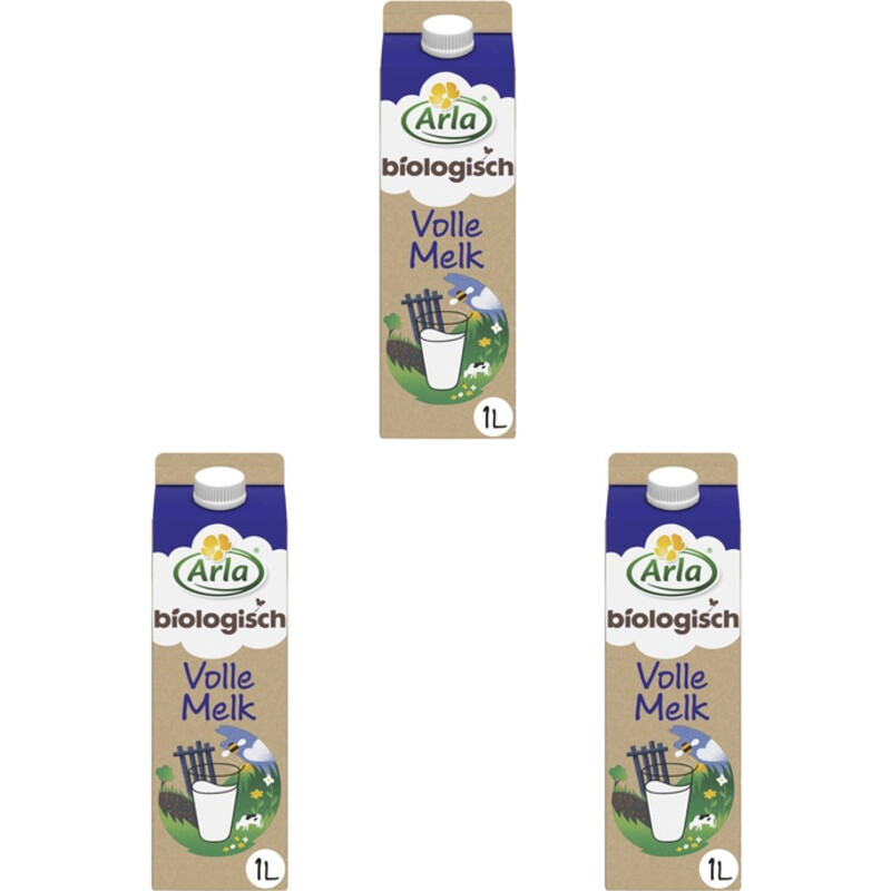 Een afbeelding van Arla Biologisch volle melk 1L 3-pack