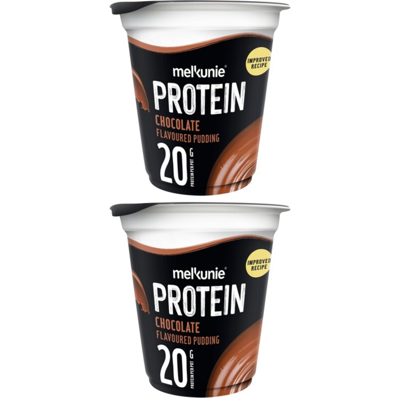 Een afbeelding van Melkunie Protein chocolade pudding 3-pack