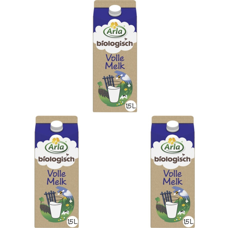 Een afbeelding van Arla Biologisch volle melk 3-pack
