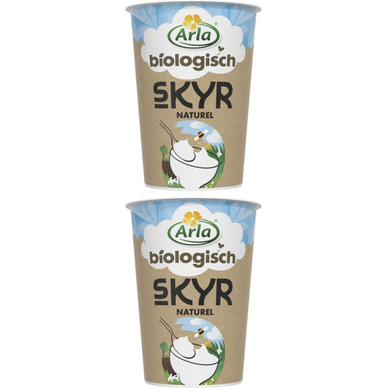Een afbeelding van Arla Biologisch skyr naturel yoghurt 2-pack