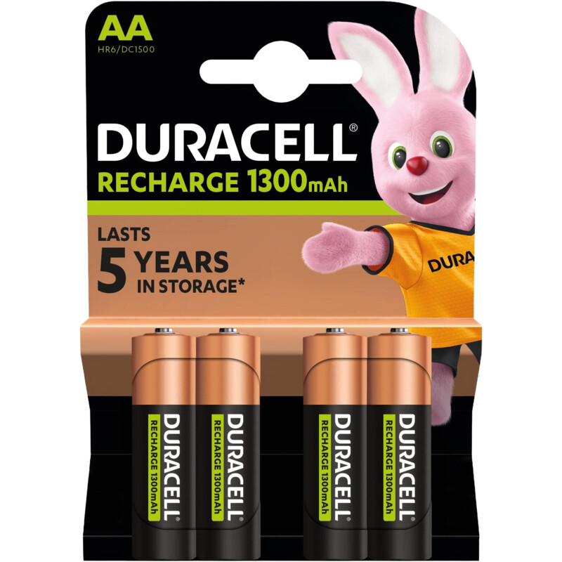 Een afbeelding van Duracell Rechargeable AA-batterijen 1300 mAh