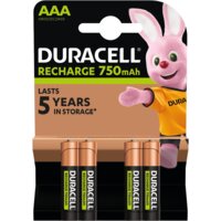 Een afbeelding van Duracell Rechargeable AAA-batterijen 750 mAh