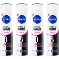 Een afbeelding van NIVEA Black & white original deo spray 4-pack