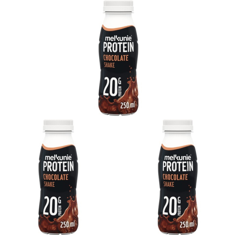 Een afbeelding van Melkunie Protein chocolade shake 3-pack
