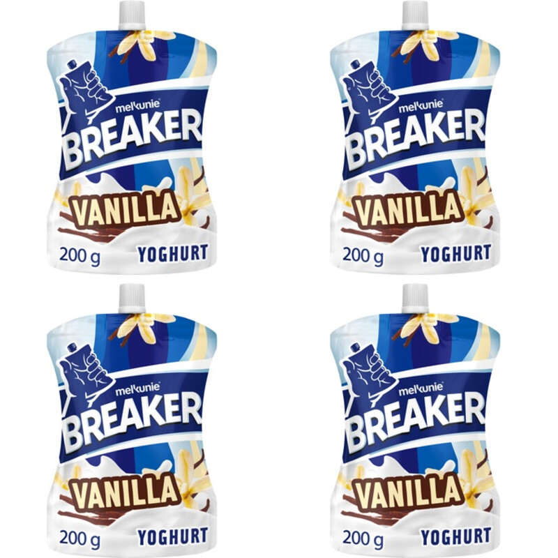 Een afbeelding van Melkunie Breaker vanille yoghurt 4-pack