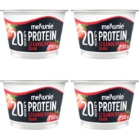 Een afbeelding van Melkunie Protein aardbei kwark 4-pack