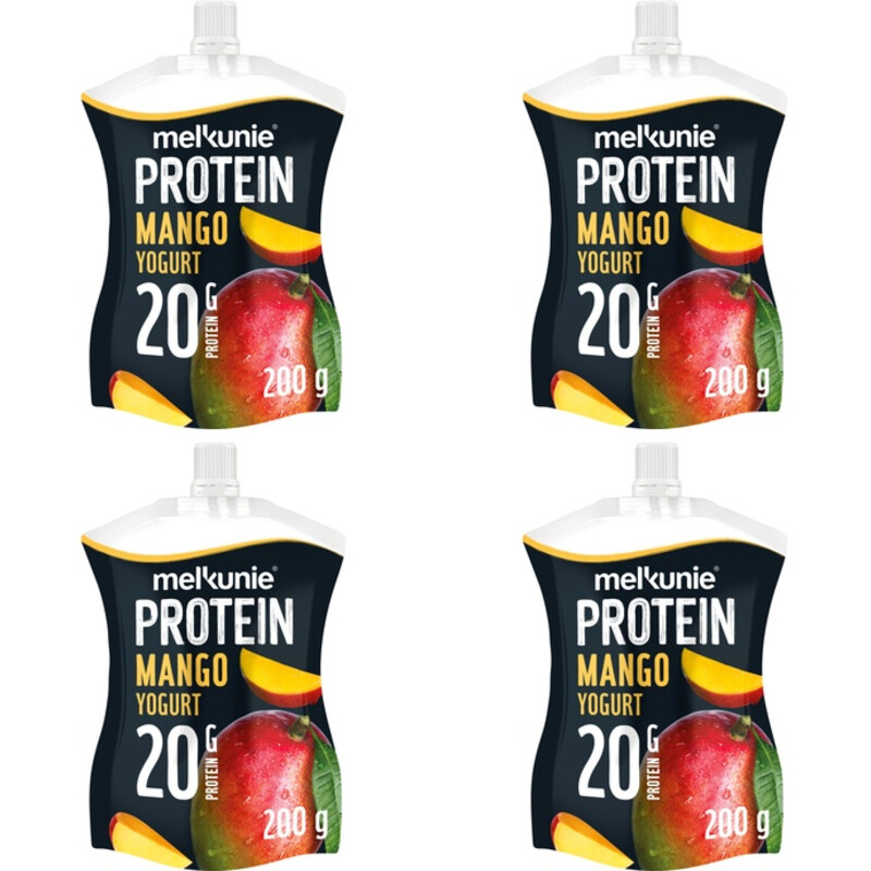 Een afbeelding van Melkunie Protein mango yoghurt 4-pack