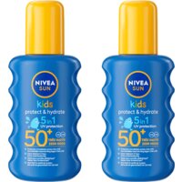 Een afbeelding van Nivea Sun Kids hydra zonnespray spf50+ 2-pack