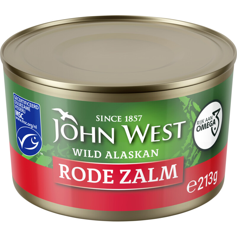 Een afbeelding van John West Wilde rode zalm