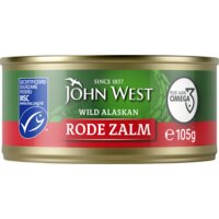 Een afbeelding van John West Wilde rode zalm