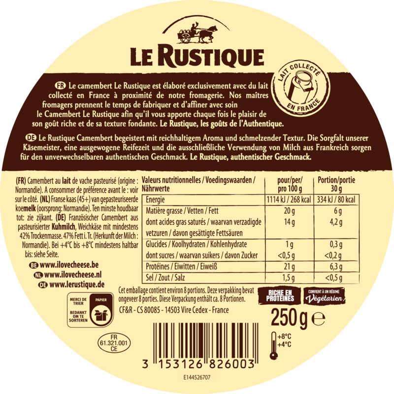 Een afbeelding van Le Rustique Camembert