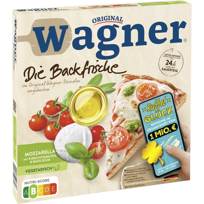 Een afbeelding van Wagner Sensazione pizza mozzarella tomaat