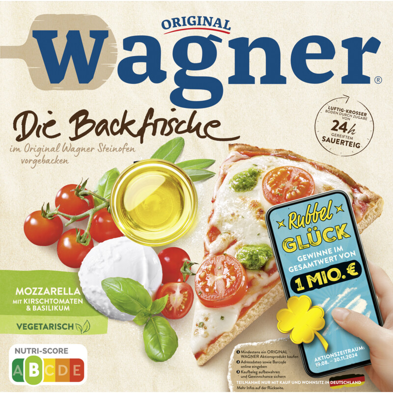 Een afbeelding van Wagner Sensazione pizza mozzarella tomaat