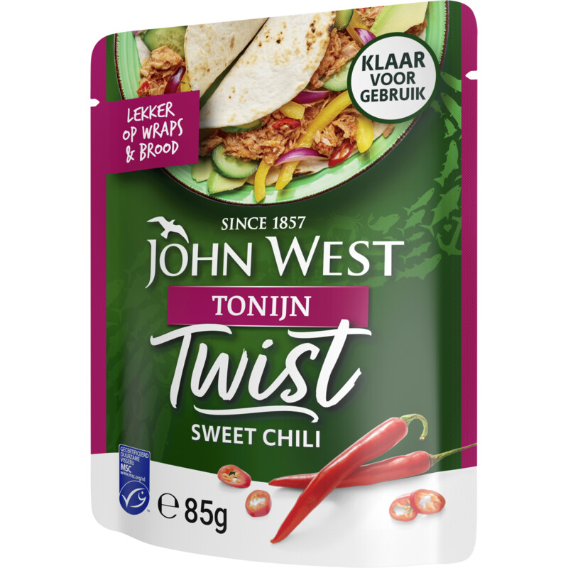 Een afbeelding van John West Twist tonijn sweet chili MSC