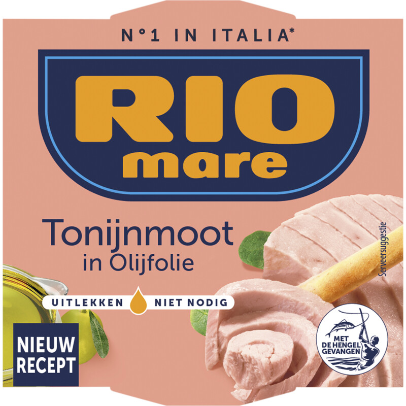 Een afbeelding van Rio Mare Tonijnmoot in olijfolie