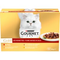 Een afbeelding van Gourmet Gold fijne hapjes met rund kalkoen zalm