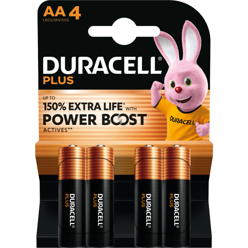 Een afbeelding van Duracell Plus AA-alkaline batterijen MN1500