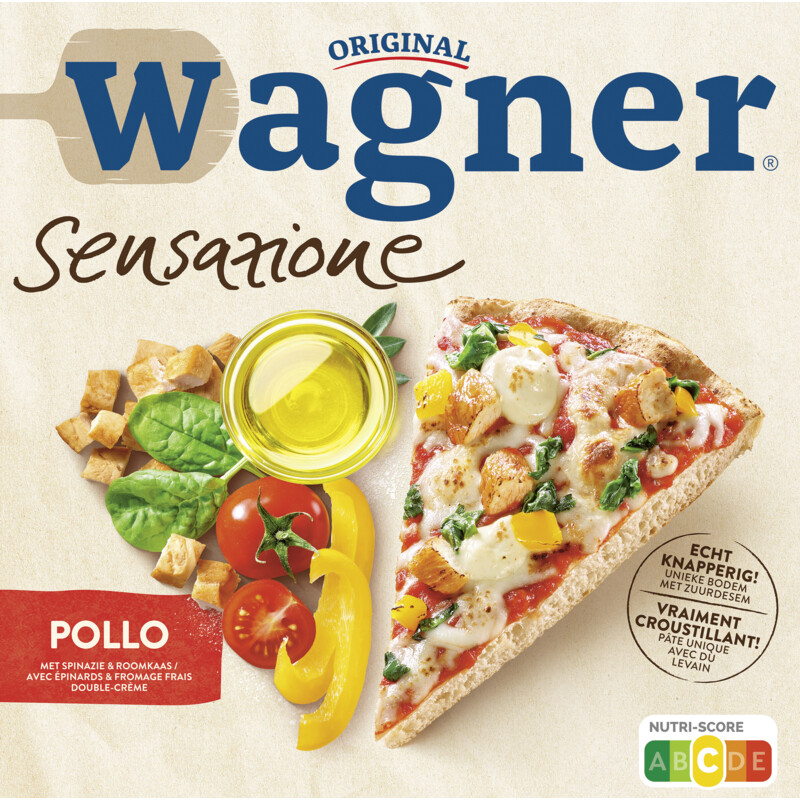 Een afbeelding van Wagner Sensazione pizza pollo kip en kaas