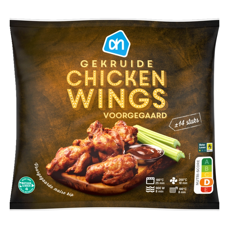 Gekruide chickenwings voorgegaard