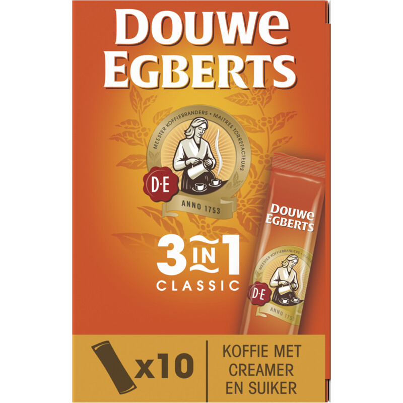Een afbeelding van Douwe Egberts 3-in-1 classic oploskoffie