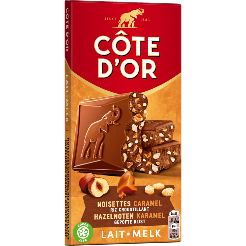 Een afbeelding van Côte d'Or Reep hazelnoten karamel