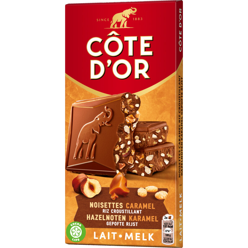 Een afbeelding van Côte d'Or Reep hazelnoten karamel