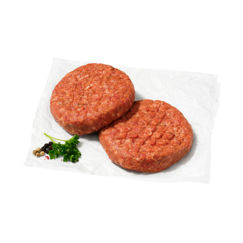 Een afbeelding van AH Runderburger met toegevoegd rundereiwit