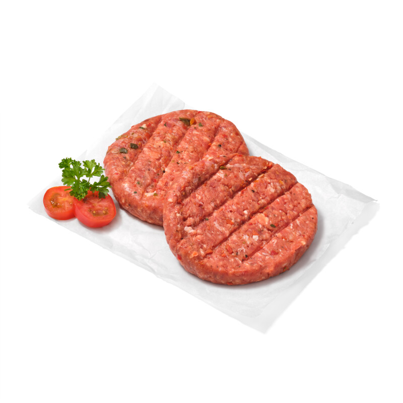 Een afbeelding van AH Greenfields Beefburger tomaat