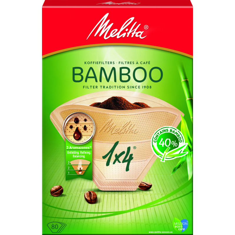 Een afbeelding van Melitta Koffiefilters bamboo 1x4