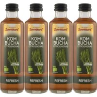 Een afbeelding van Zonnatura Kombucha citroengras 4-pack