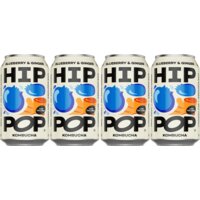 Een afbeelding van Hip Pop Kombucha blueberry & ginger 4-pack