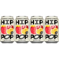 Een afbeelding van Hip Pop Kombucha strawberry & pineapple 4-pack