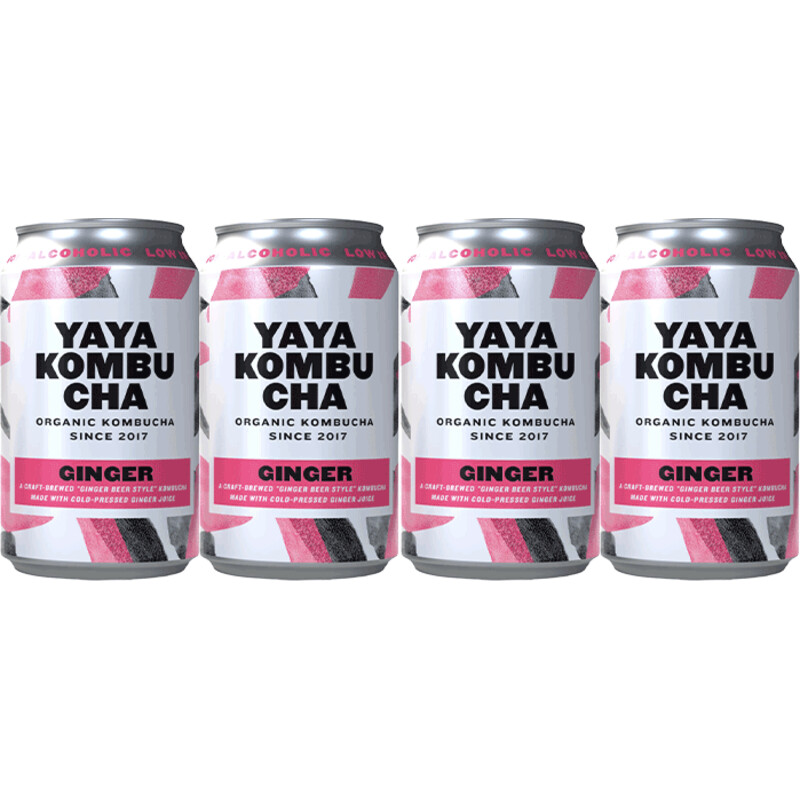 Een afbeelding van YAYA Kombucha ginger 4-pack
