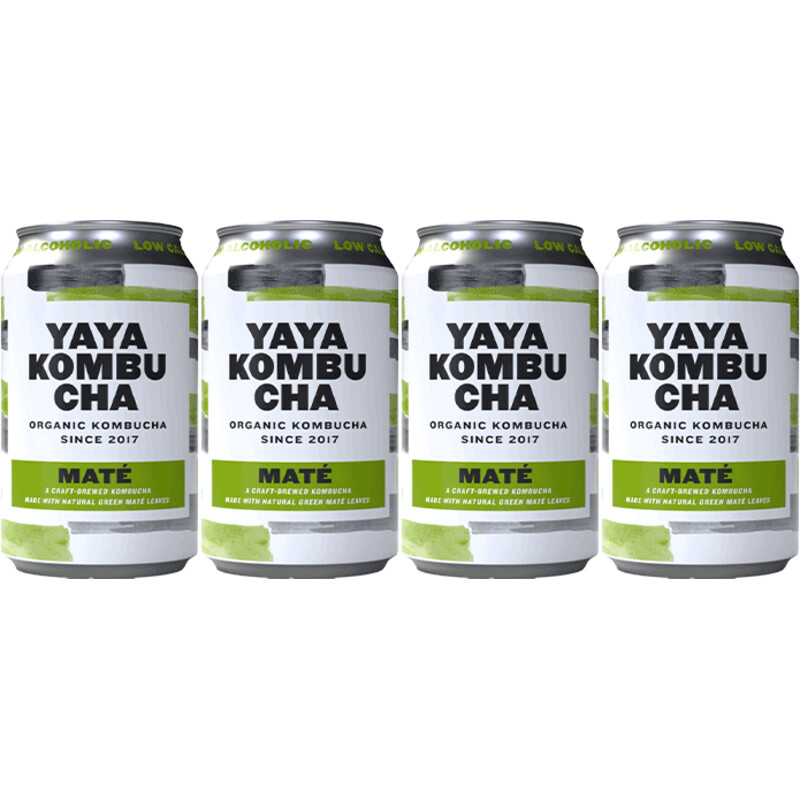 Een afbeelding van YAYA Organic kombucha maté 4-pack
