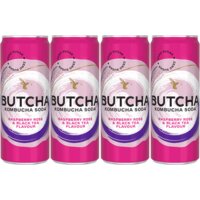 Een afbeelding van Butcha Rasberry rose & black tea 0% 4-pack