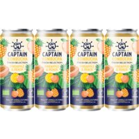 Een afbeelding van The Gutsy Captain Kombucha pineapple & peach 4-pack