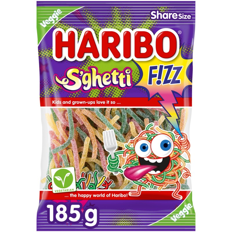 Een afbeelding van Haribo S'ghetti f!zz