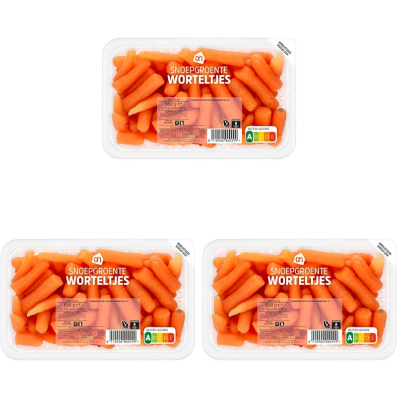 Een afbeelding van AH Snoepgroente worteltjes 3-pack